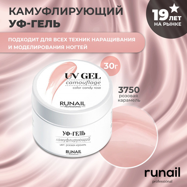 RuNail Professional Гель для наращивания ногтей камуфлирующий ...
