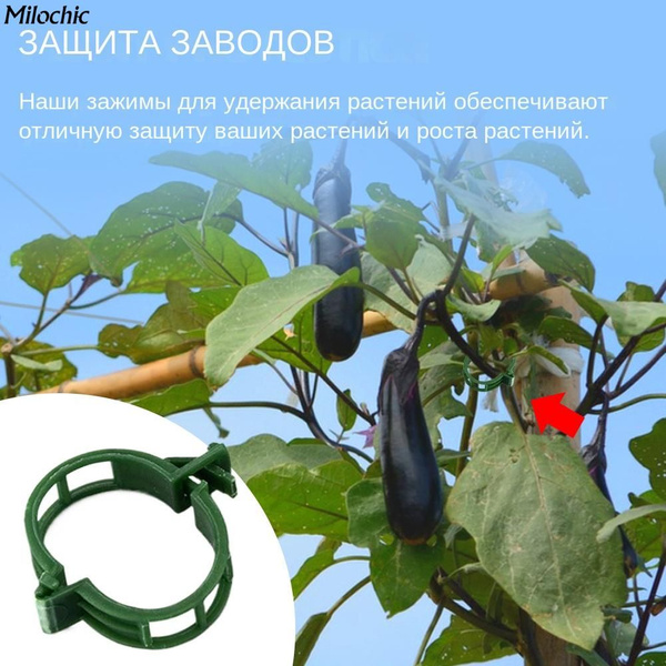 Опорный зажим для растений, легко перемещаемый, многоразовый, простой в ...