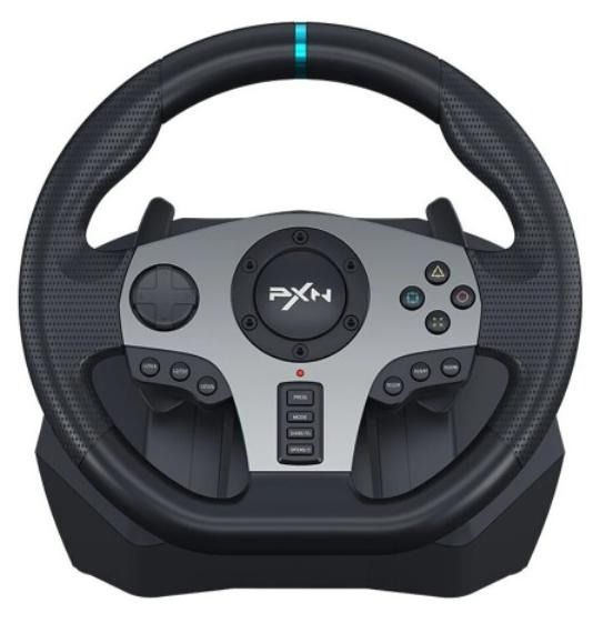 Игровой руль PXN V9 Gaming Racing Wheell Black с педалями и коробкой ...