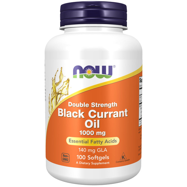 NOW Black Currant Oil 1000мг, Масло Чёрной смородины, 100 капсул ...