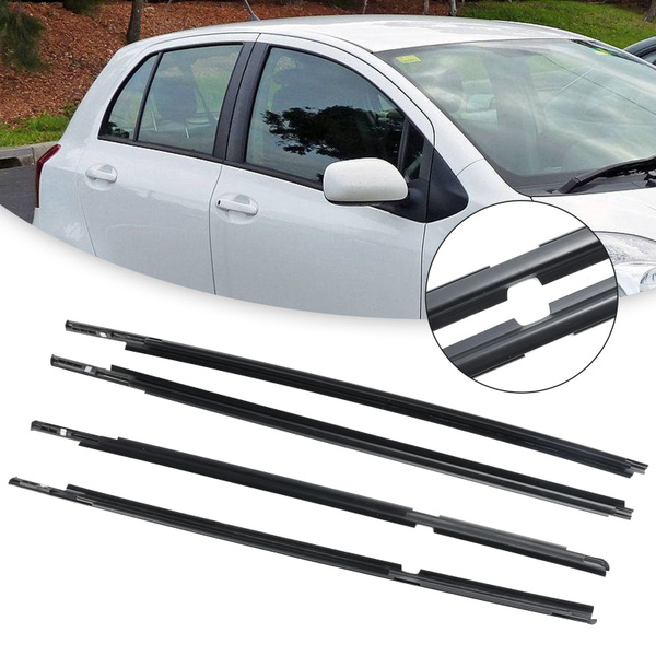 4 шт. наружный уплотнитель стекла двери молдинг для Toyota Yaris Vitz ...