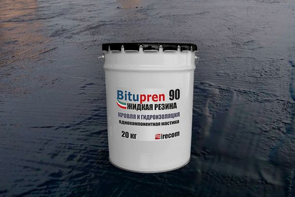 Однокомпонентная жидкая резина для кровли и гидроизоляции BITUPREN 90 ...