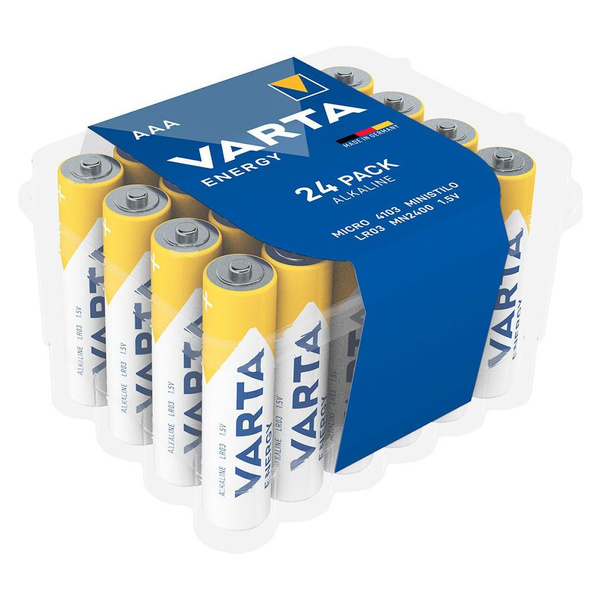 Батарейка (24шт) мизинчиковая VARTA LR03 (AAA) Energy 1.5В щелочная ...