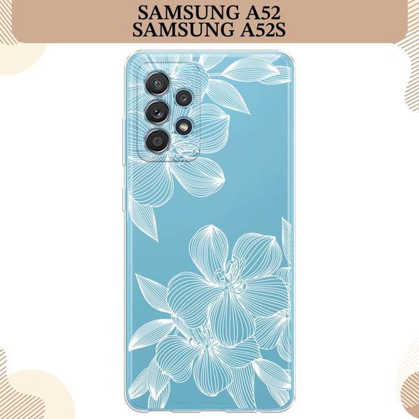 Силиконовый чехол на Samsung Galaxy A52/A52s / Самсунг А52/A52s, Крокус ...