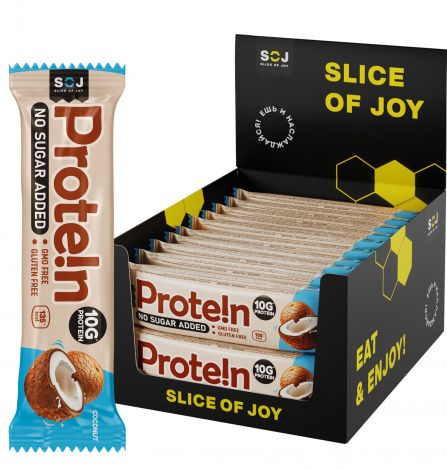 Батончик Protein Со вкусом кокоса без сахара, 40гр(Набор из 20шт ...