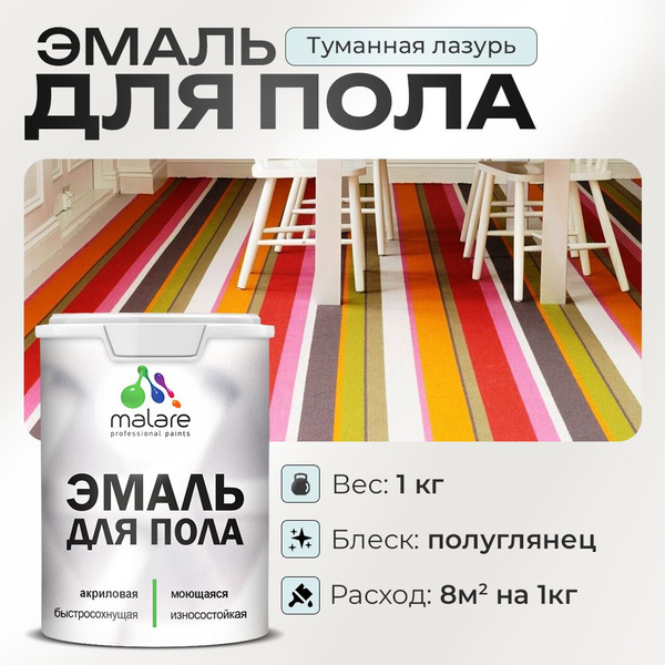 Характеристики Эмаль для пола акриловая Malare краска для бетонных ...