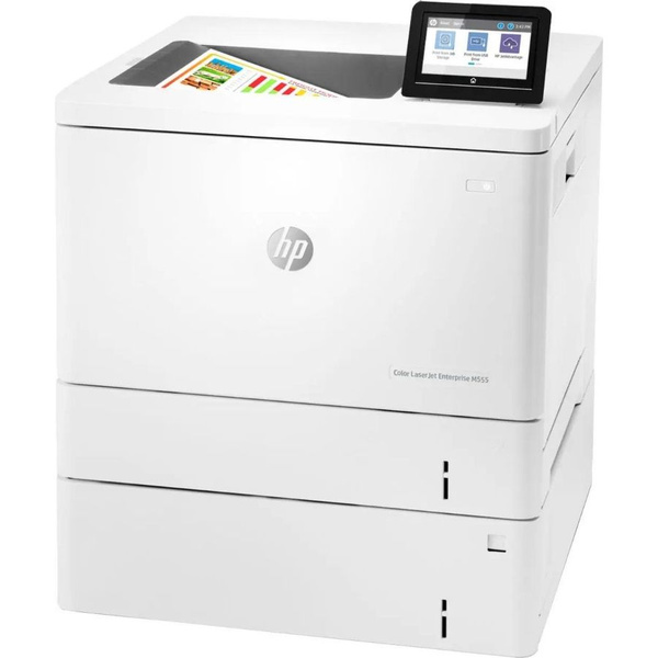 Принтер лазерный HP Color LaserJet Enterprise M555x (7ZU79A), белый ...