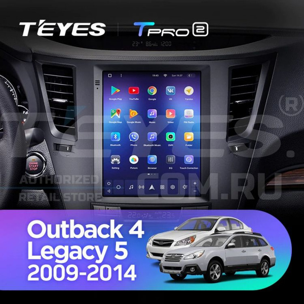 Штатная магнитола Tesla style Teyes TPRO 2 4/64 Subaru Outback 4 BR ...