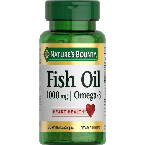 Omega 1000 mg - Natures Bounty Рыбий жир Омега-3 капсулы 1000 мг №50 ...