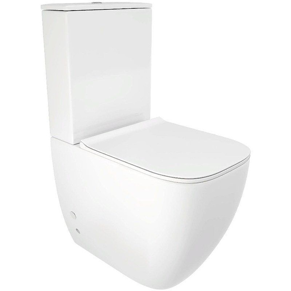 Унитаз напольный CeruttiSpa CHIKA CT8708 безободковый, с бачком, с ...