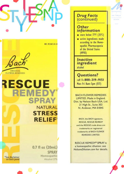 Bach, Rescue Remedy Spray, спрей для снятия стресса, 20 мл - купить с ...