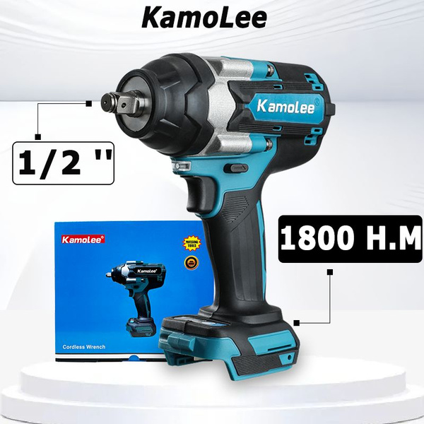Kamolee Ударный гайковерт бесщеточный аккумуляторный 1/2 дюйма 18в 1800 ...