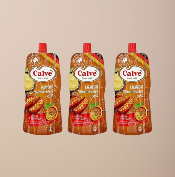 "Calve", соус "Баварский" медово-горчичный, 230 грамм, 3 упаковки ...