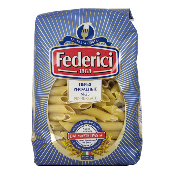 Макаронные изделия Federici Перья рифленые № 23 400 г - купить с ...