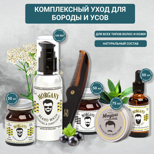 Подарочный набор для ухода за бородой и усами Morgans купить на OZON по ...