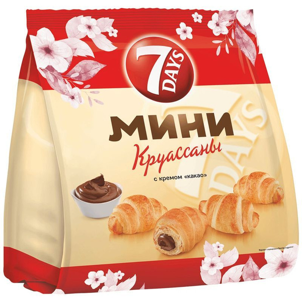 Круассаны 7Days мини с кремом какао 265г купить на OZON по низкой цене ...