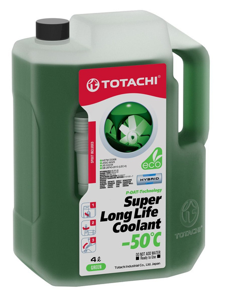 Охлаждающая жидкость TOTACHI Super Long Life Coolant Green -50C 4л ...