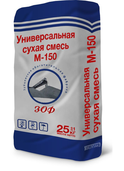 Смесь сухая строительная универсальная М-150 ЗУБЦОВСКИЕ СМЕСИ 25 кг ...