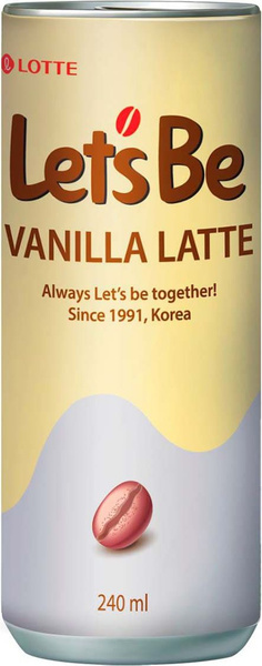 Холодный кофе Lotte Let's Be Ванильный Латте, 240 мл купить на OZON по ...