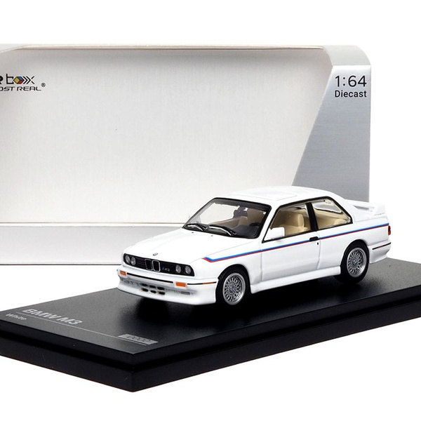 Modèle Réduit BMW M3 E30 1/64 AR Box - Voiture Miniature Métal Cadeau