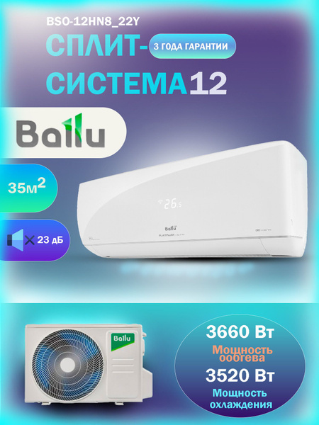 Сплит-система Ballu Olympio Edge BSO-12HN8_22Y купить c доставкой на ...