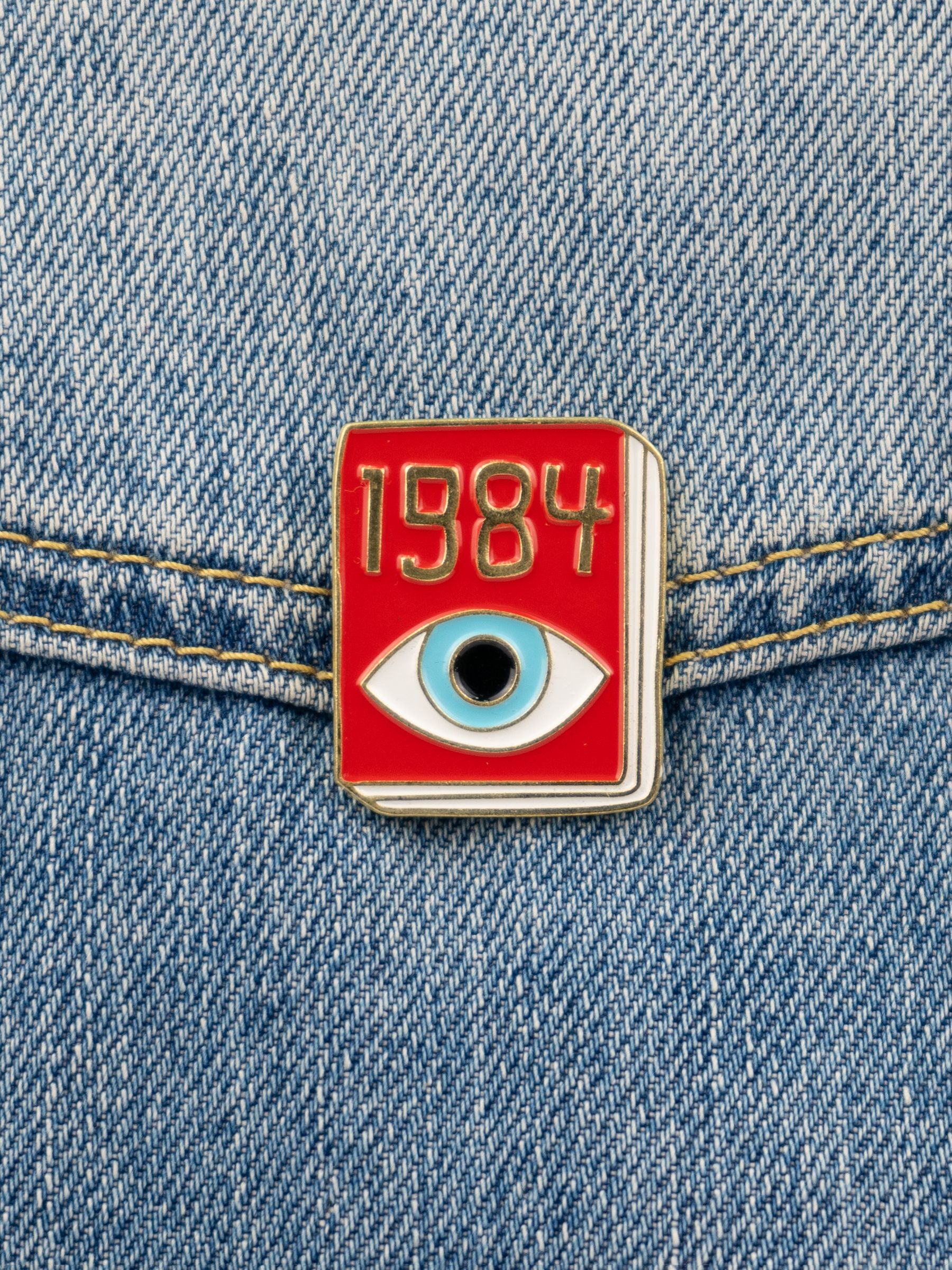 Значок металлический, пин "1984" на рюкзак, сумку