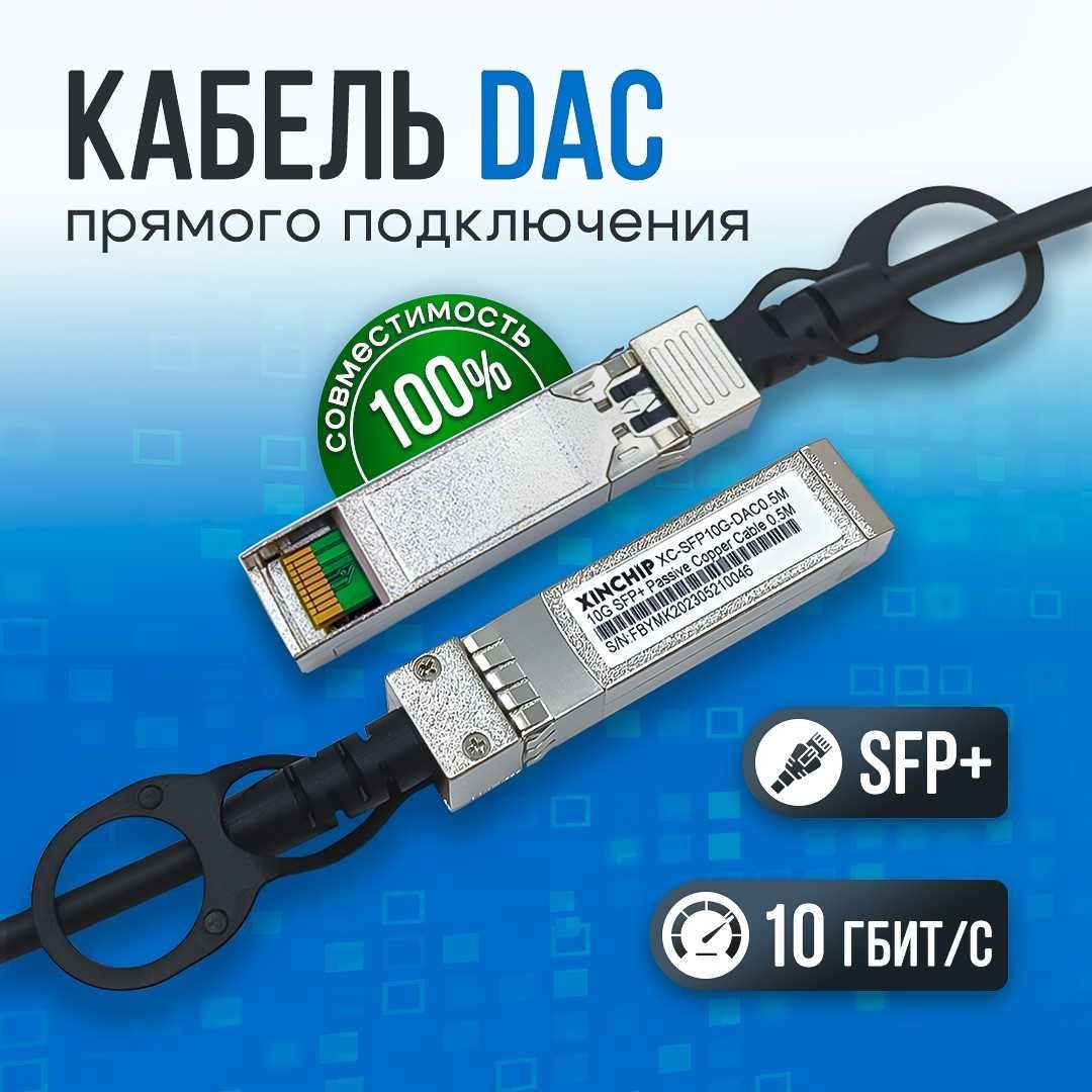 КабельDACSFP+5метров10Гбит/с(Passive)Xinchip