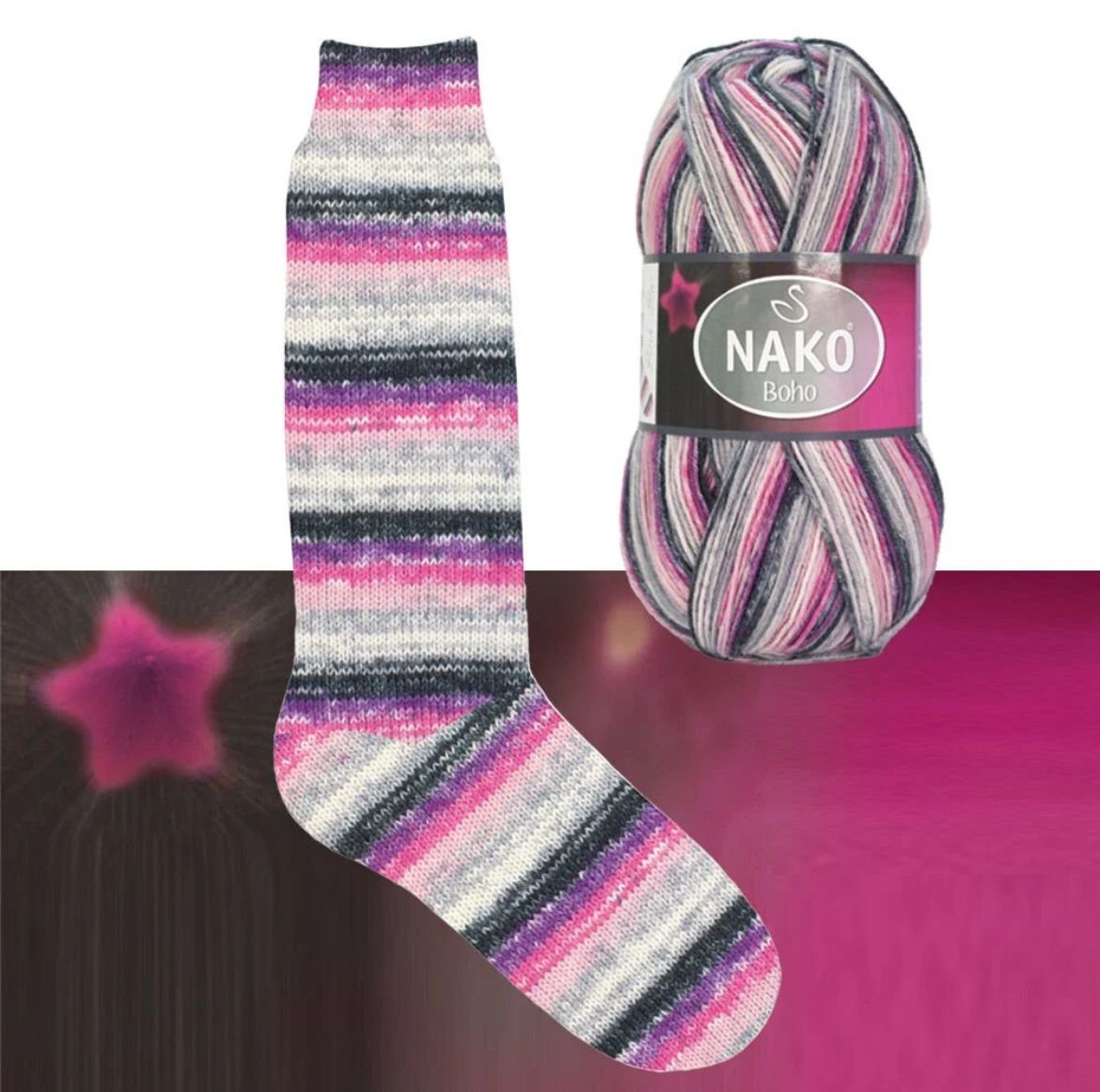 Пряжа Nako Boho Desen Купить