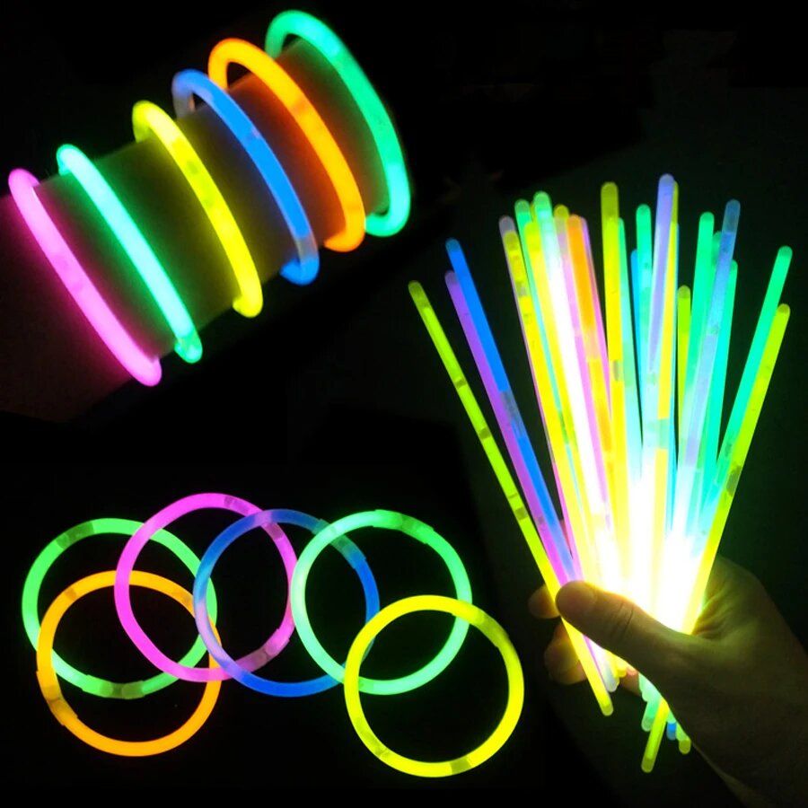 Неоновая палка. Светящиеся палочки (10 шт) Glow Stick dbt15250. Светящийся браслет детский ALD-008 си. Люминофорные палочки. Неоновые браслеты.