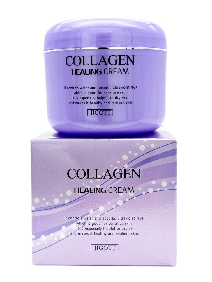 JIGOTT Питательный ночной крем с коллагеном Collagen Healing Cream 100 мл.