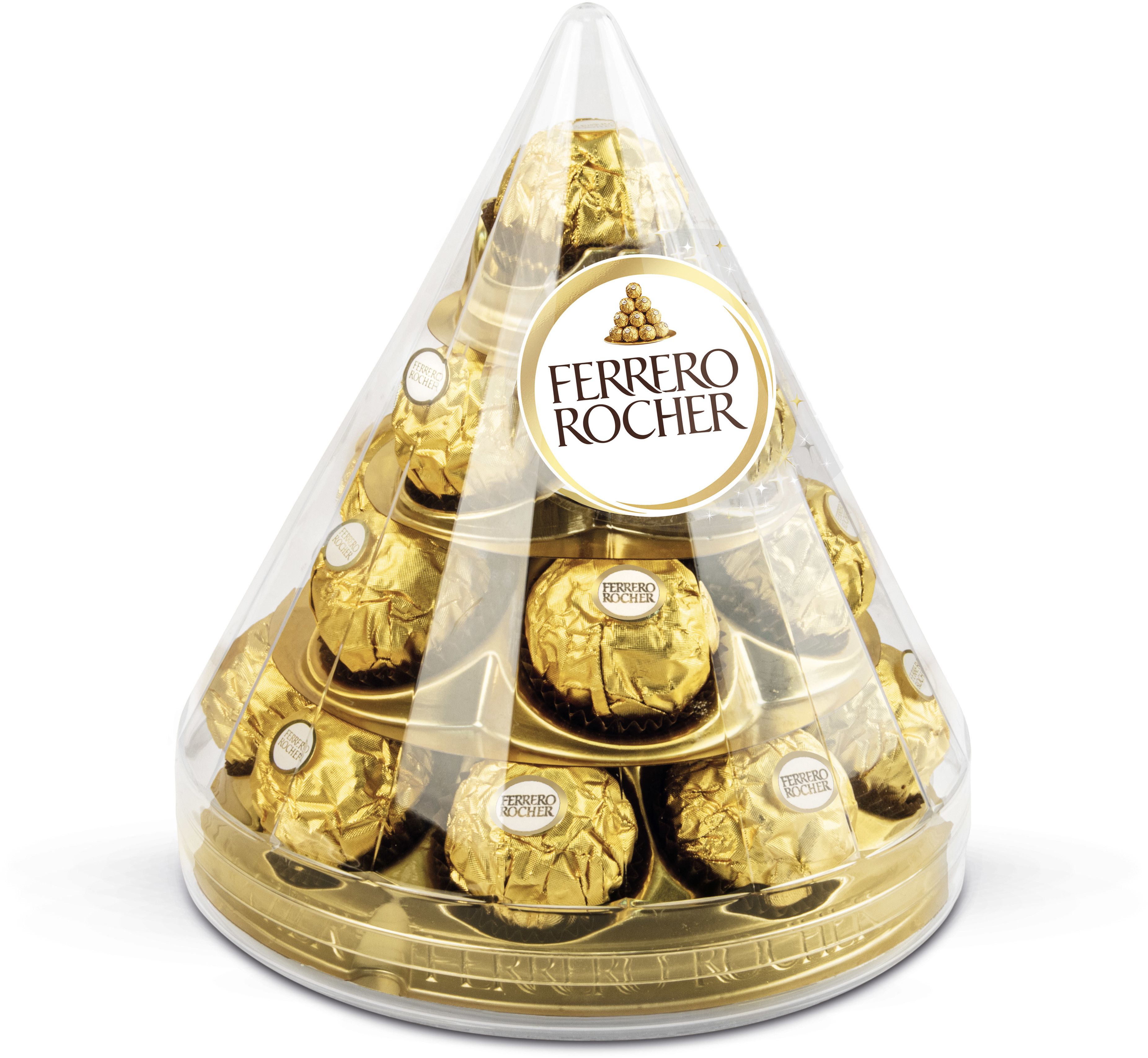 Конфеты в коробке Ferrero Rocher, молочный шоколад, начинка из крема и лесного ореха, 212,5 г