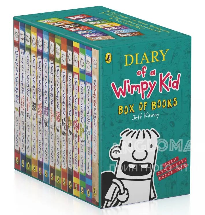 14 Books Diary of a Wimpy Kid Set, 14 книг на английском языке | Kinney Jeff