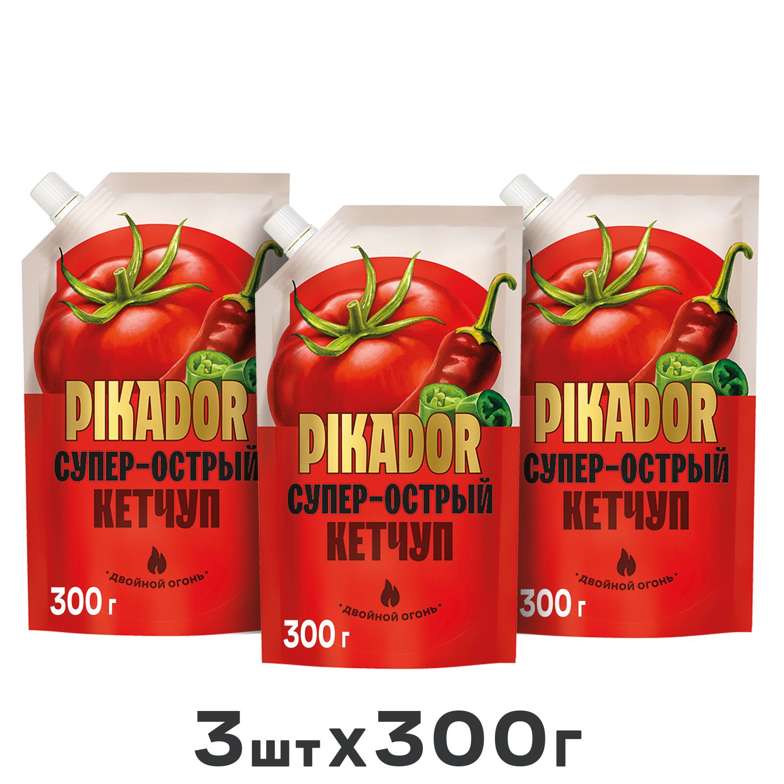 КетчупPIKADORСуперострый,300гх3шт