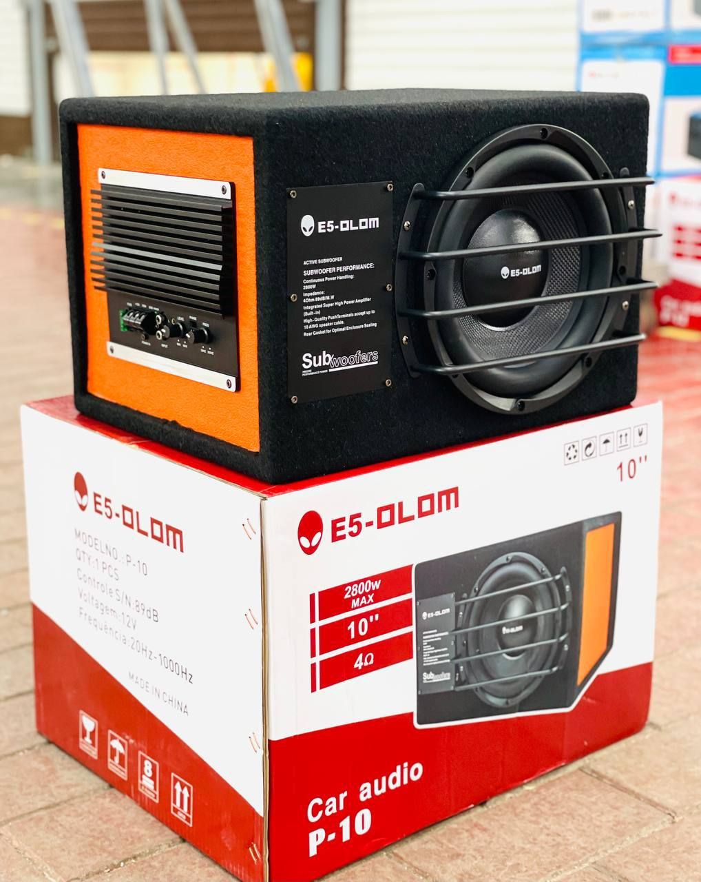 Активный сабвуфер E5 OLOM P10 10 дюймов 2800 W - купить по выгодной цене в  интернет-магазине OZON (1428246477)