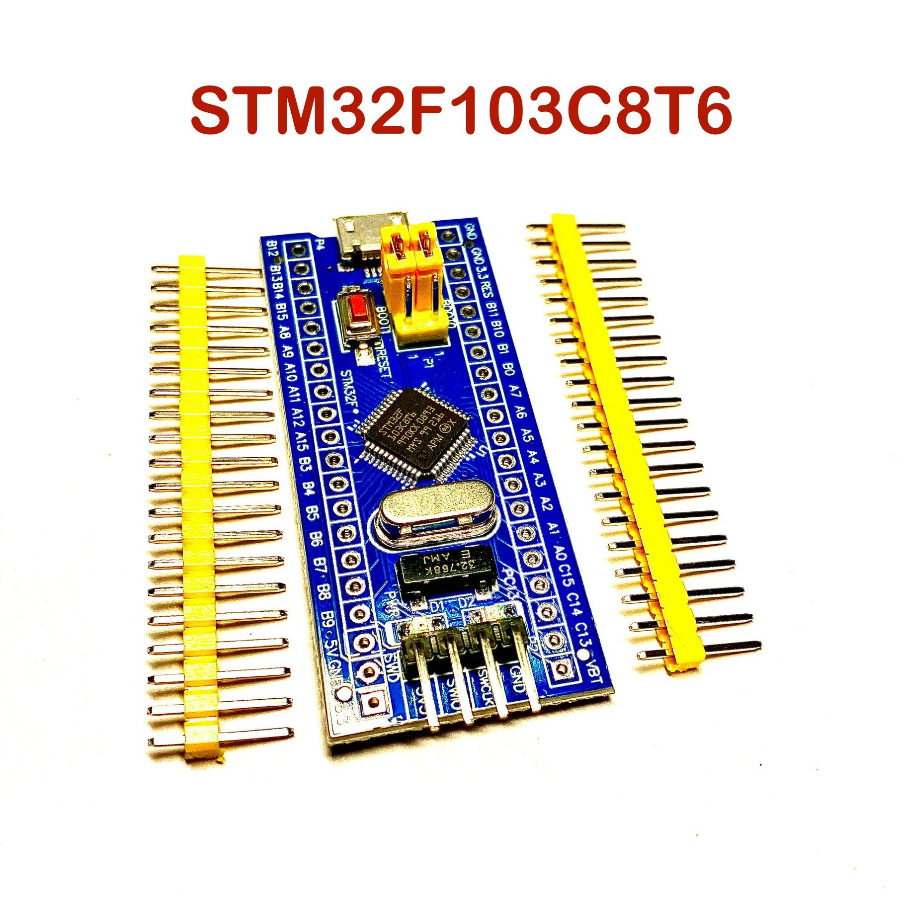 Модуль, отладочная плата STM32F103C8T6 (CKS32F103C8T6, GD32F103C8T6), STM32,  Blue pill, 