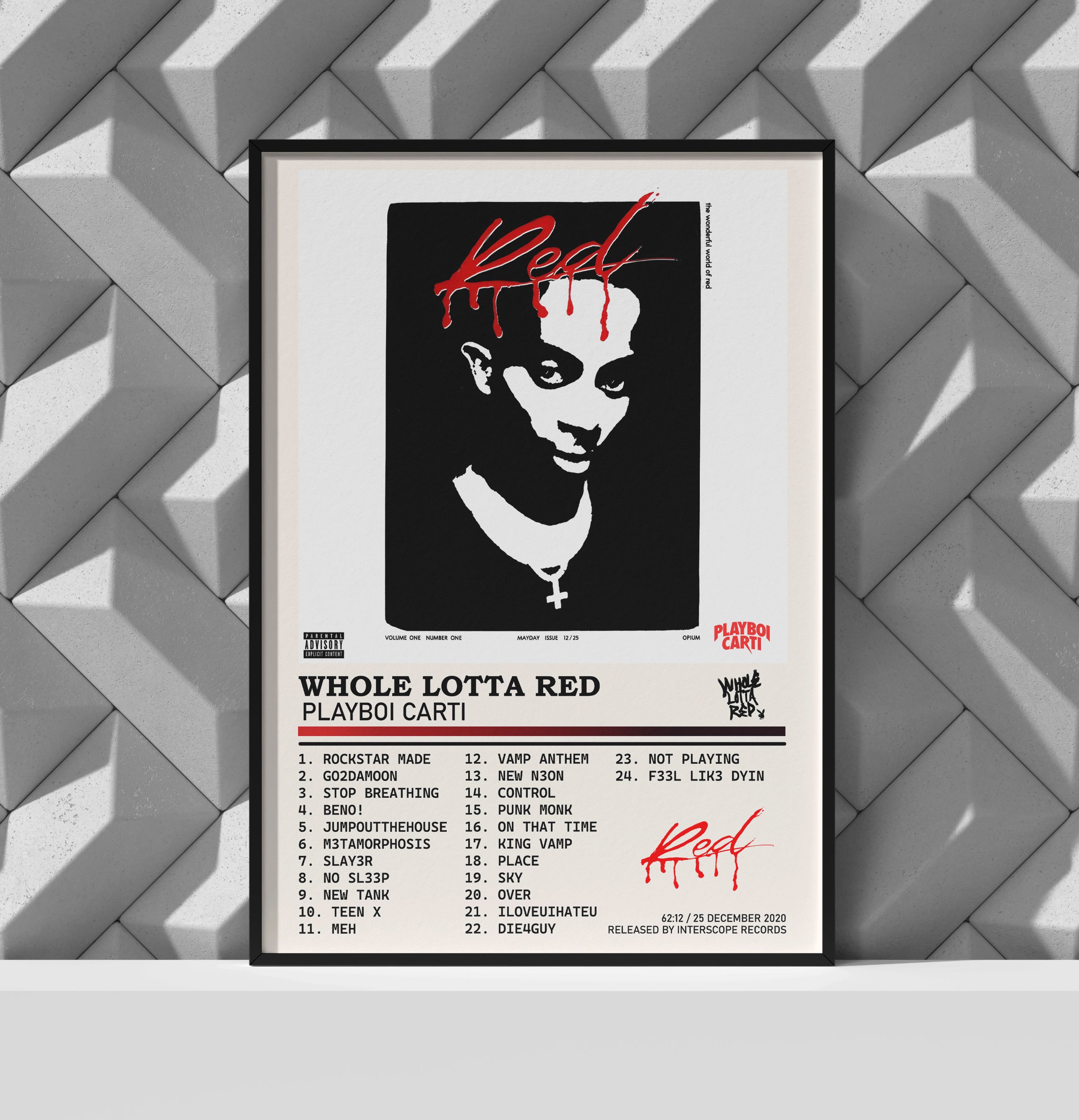 PostersClub Постер Playboi Carti - "Whole Lotta Red" 30 см x 40 см