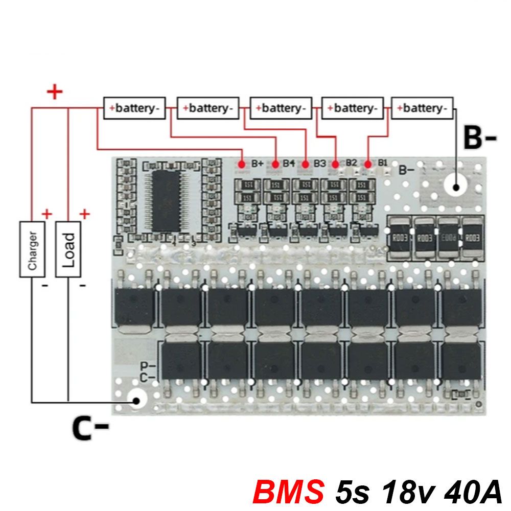 ПлатазащитыаккумулятораBMS5S18вольтмодульуправленияуниверсальныйдля