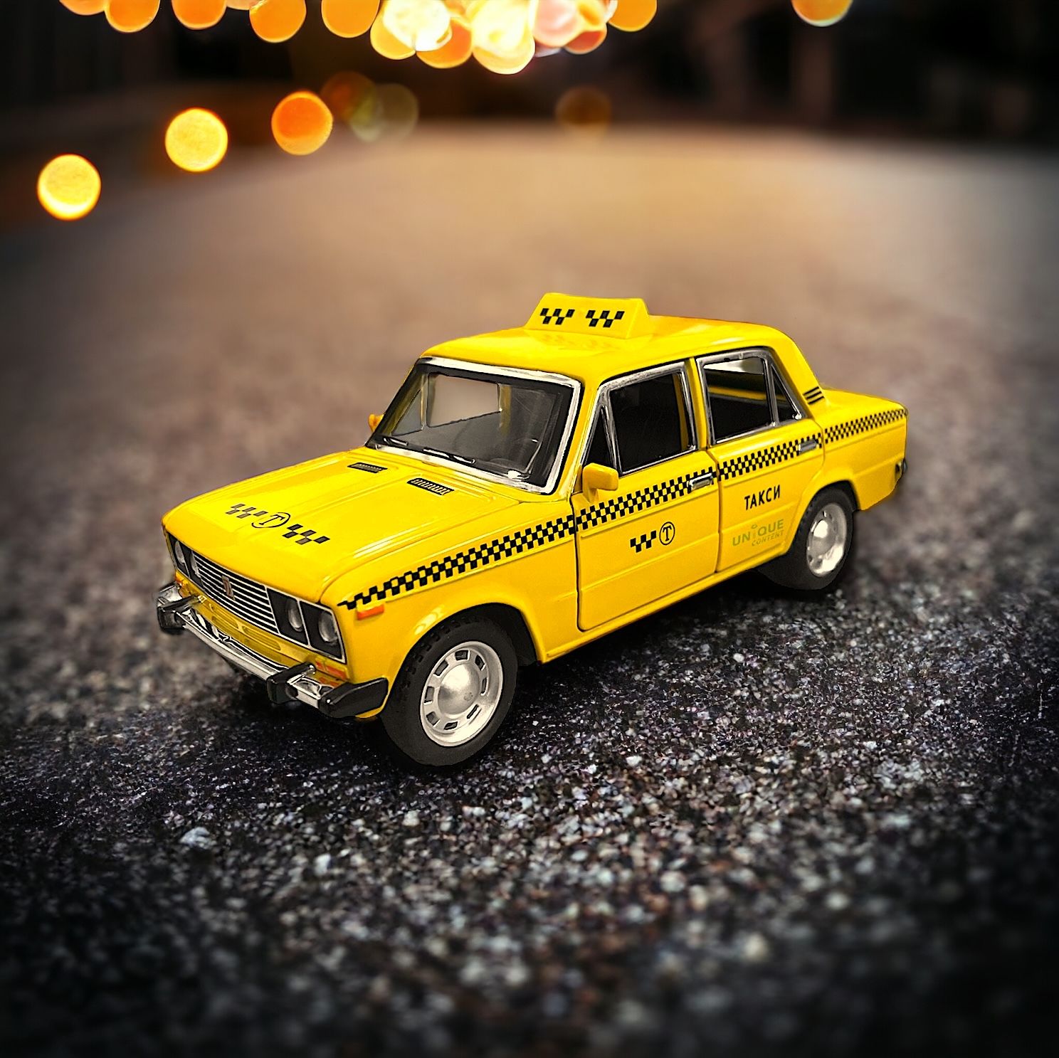 LADA VAZ 2106 коллекционная металлическая инерционная машинка, модель 1:24  18см ЛАДА ВАЗ 2106 такси с открывающимися дверьми, капотом,багажником и  звуковыми и световыми эффектами,цвет желтый - купить с доставкой по  выгодным ценам в