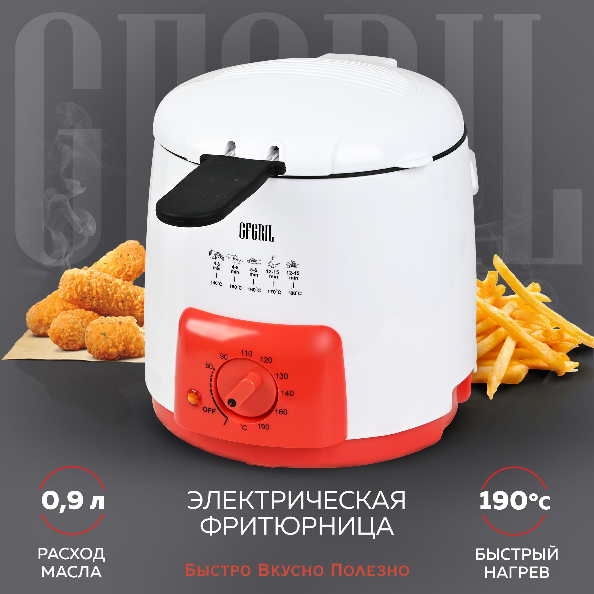 Фритюрница GFGRIL GFGRIL GFF-09 купить по выгодной цене в интернет-магазине  OZON (327801685)