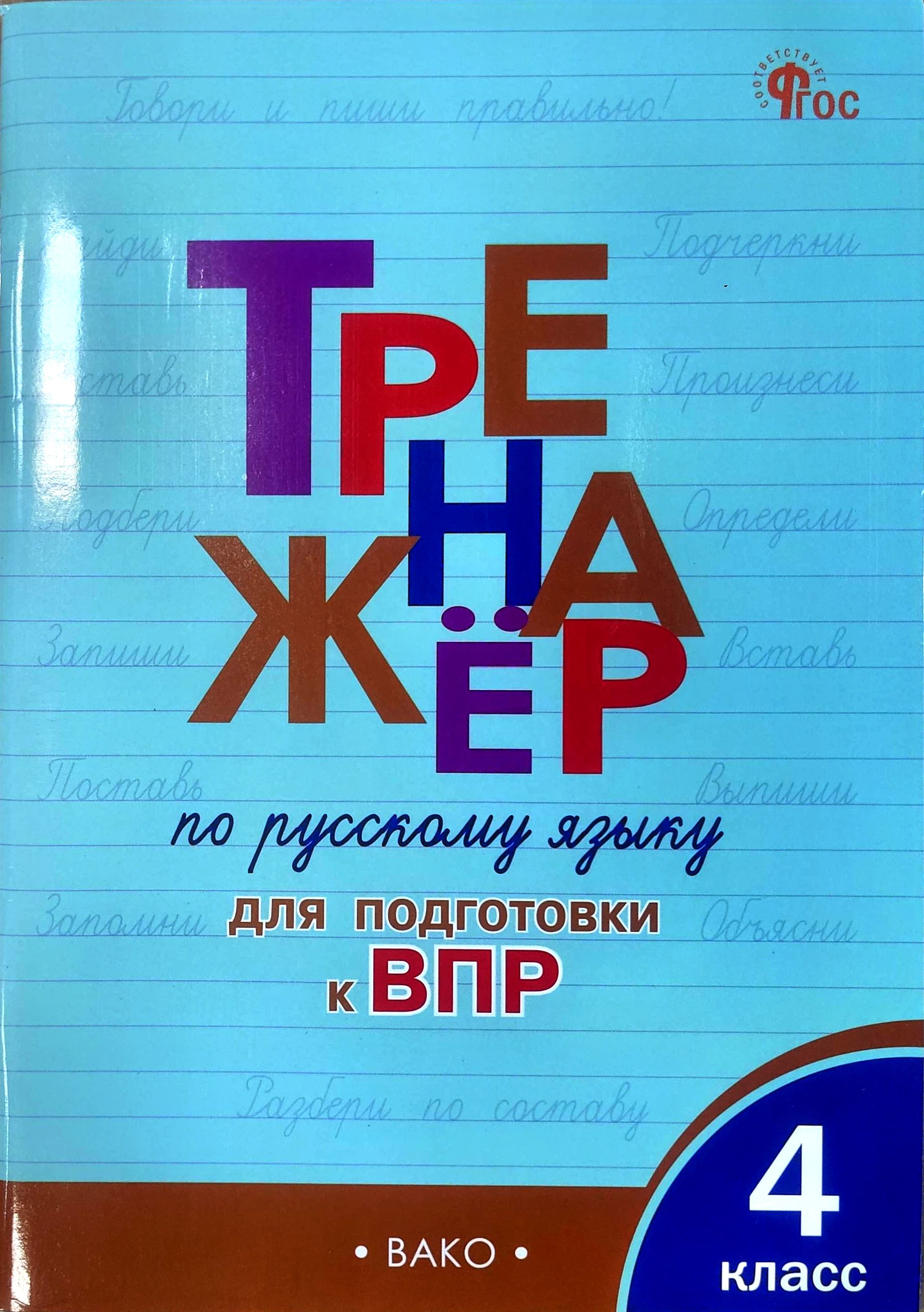 Тренажёр по русскому языку для подготовки к ВПР. 4 класс Жиренко Ольга Егоровна | Жиренко Ольга Егоровна, Лукина Таисия Михайловна