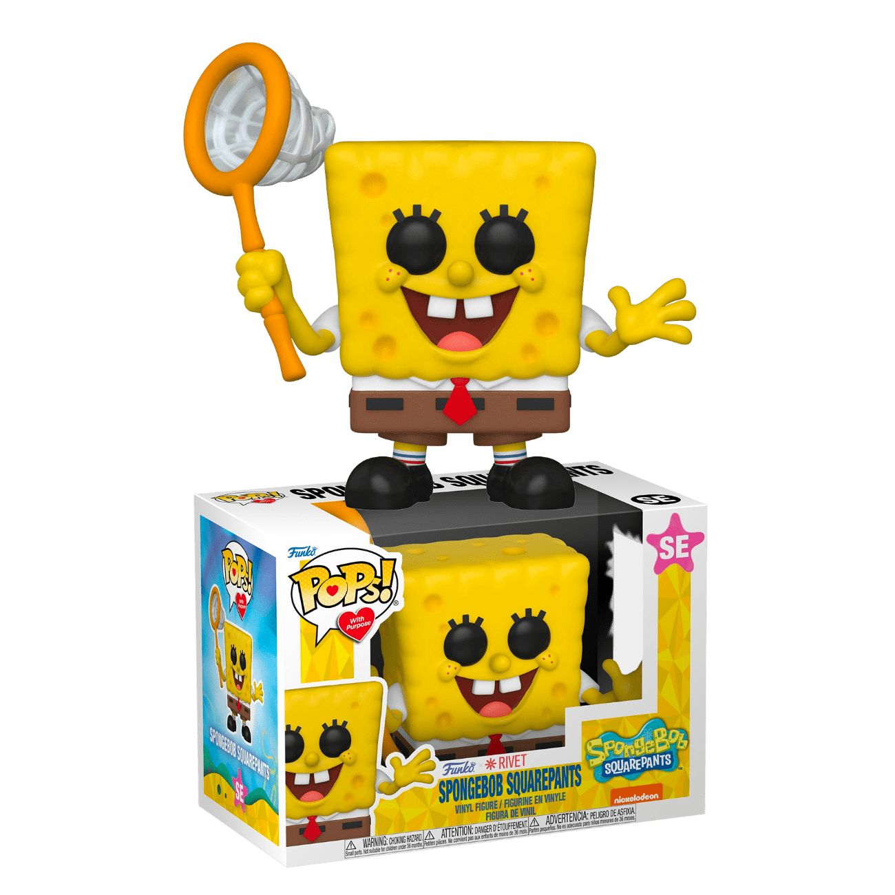 Фигурка Funko Pop! SpongeBob SquarePants with Net (Фанко Поп Губка Боб  Квадратные Штаны с сачком) - купить с доставкой по выгодным ценам в  интернет-магазине OZON (1489956995)