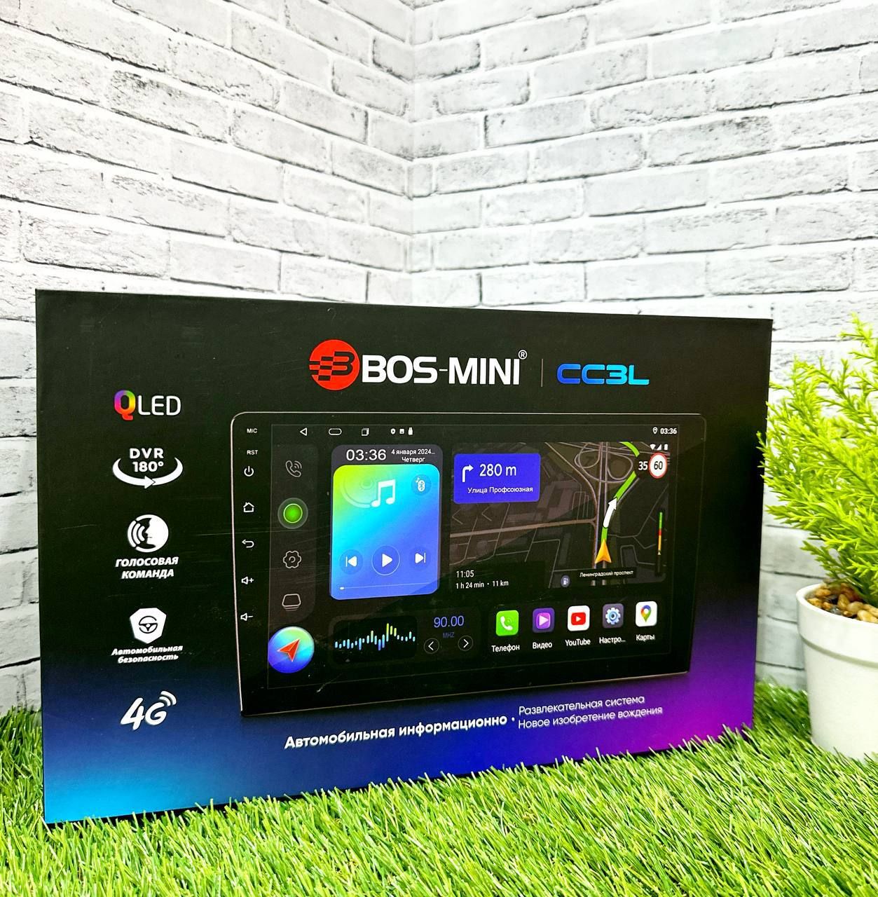 Автомагнитола Андроид Bos Mini CC3L QLED 9"дюймов 6+128gb