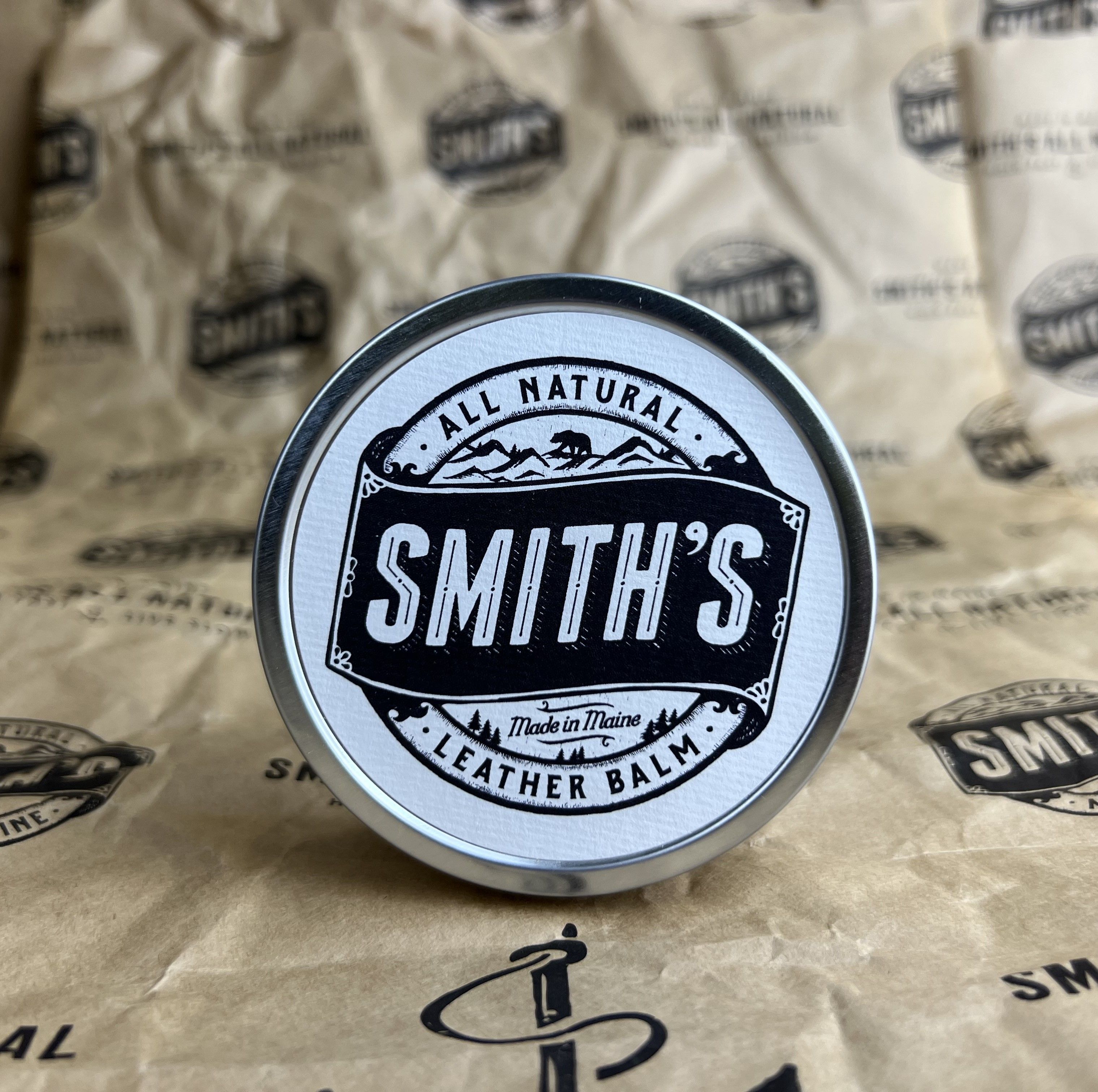 Химия кожевенная, бальзам Смита Smiths Leather balm для кожаных изделий обуви, сумок, бесцветный с воском и маслами / 113.4 грамм