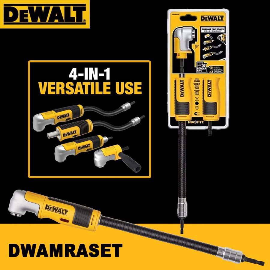 DEWALT4в1СъемныйугловойадаптердляударнойотверткиЭлектрическаядрель,Насадкаударная,DWAMRASET