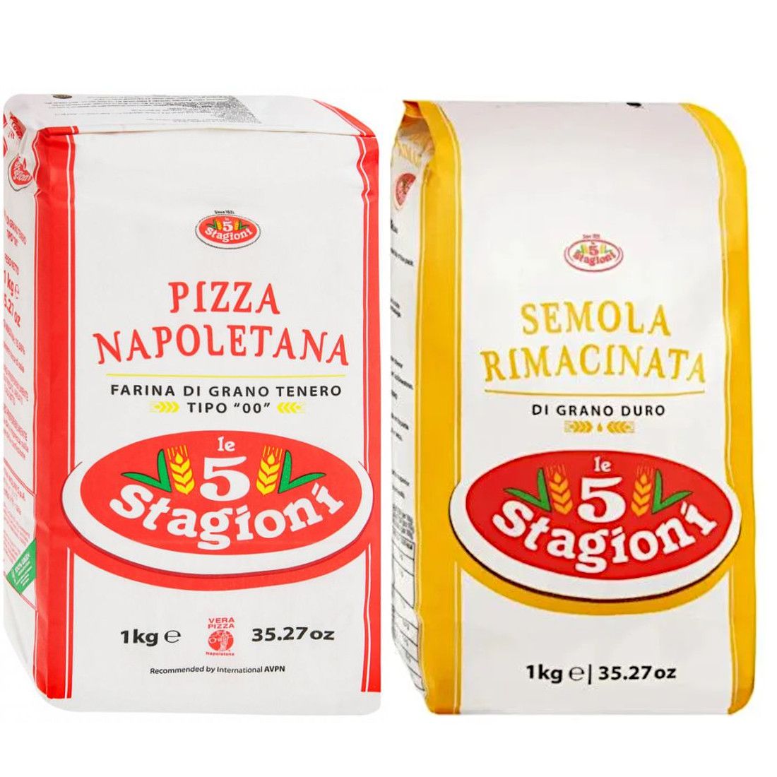 Мука Cemola/Семола 1кг, мука Pizza Napoletana/Наполетана 1кг, Le 5 Stagioni