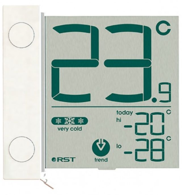 Цифровой оконный термометр на липучке RST01291