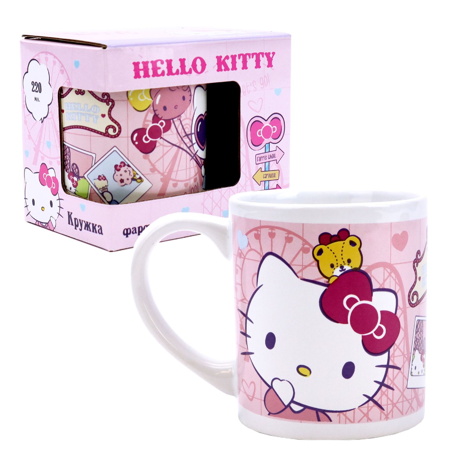 Кружка детская в подарочной упаковке 220 мл ND Play / Hello Kitty, фарфор