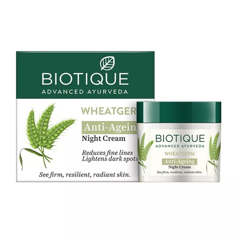 Biotique Крем для лица антивозрастной ночной питательный с зародышами пшеницы Биотик, 50 гр.