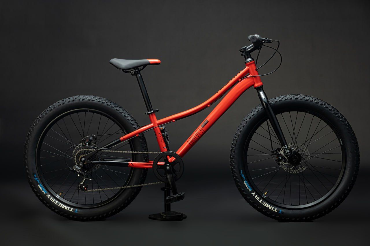 Велосипед полуфэтбайк FATBIKE Timetry TT274 /7s 24" Рама 12" Детский Подростковый, красный