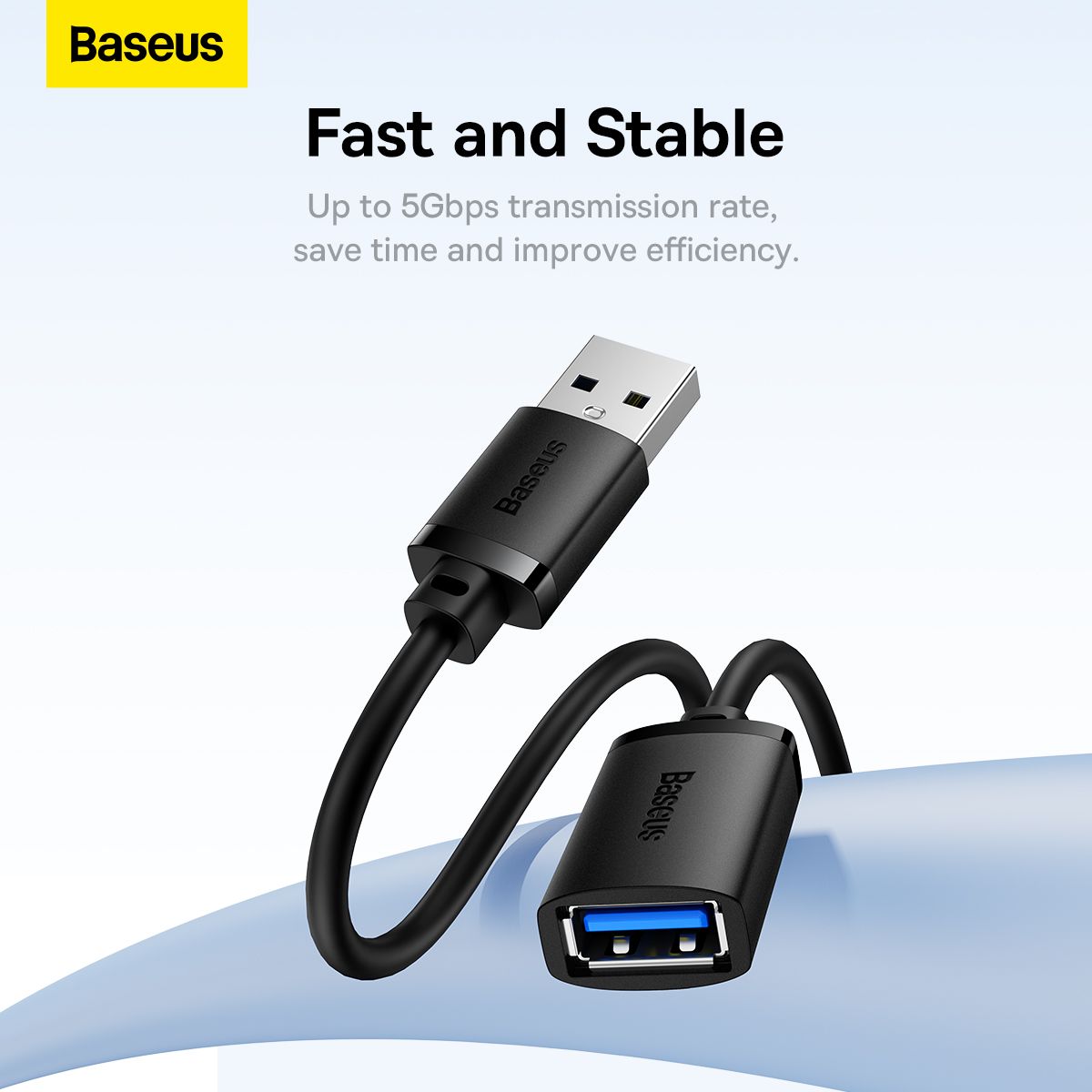 КабельудлинительBaseusAIRJOYSeries,USB3.0-5метров(B00631103111-05)черный